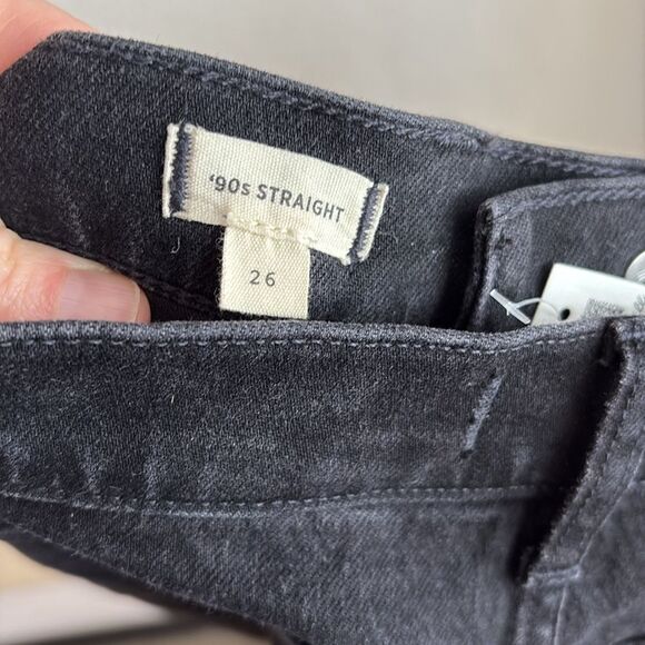 Madewell 90s Straight Leg Jeans Womens Size 26 Black - Picture 11 of 13